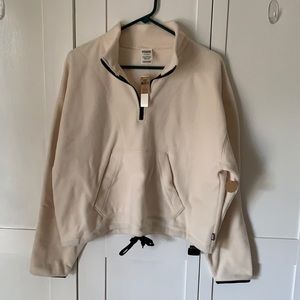 VS PINK fleece cropped crew sweatshirt.